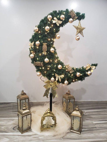 Ramadan Eid Hilal Shape Moon Tree