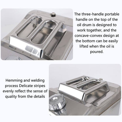 25L Stainless Steel Gasoline Can