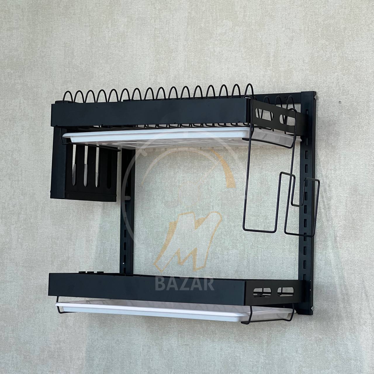 2 Tier Kitchen Wall Mounted Dish Drying Rack
