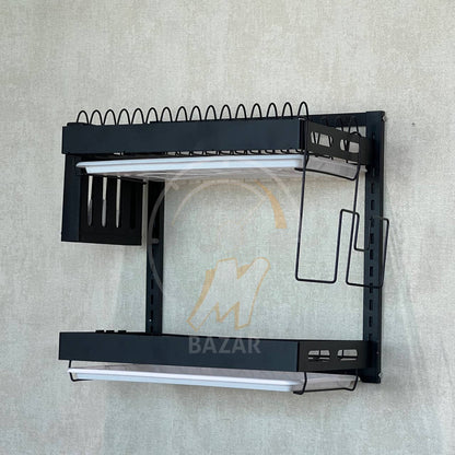 2 Tier Kitchen Wall Mounted Dish Drying Rack