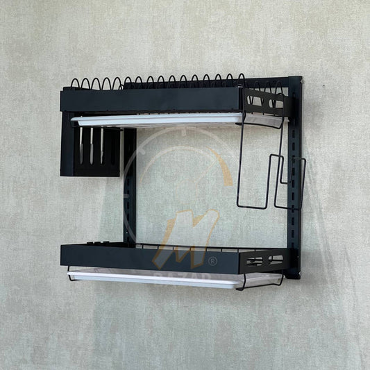 2 Tier Kitchen Wall Mounted Dish Drying Rack