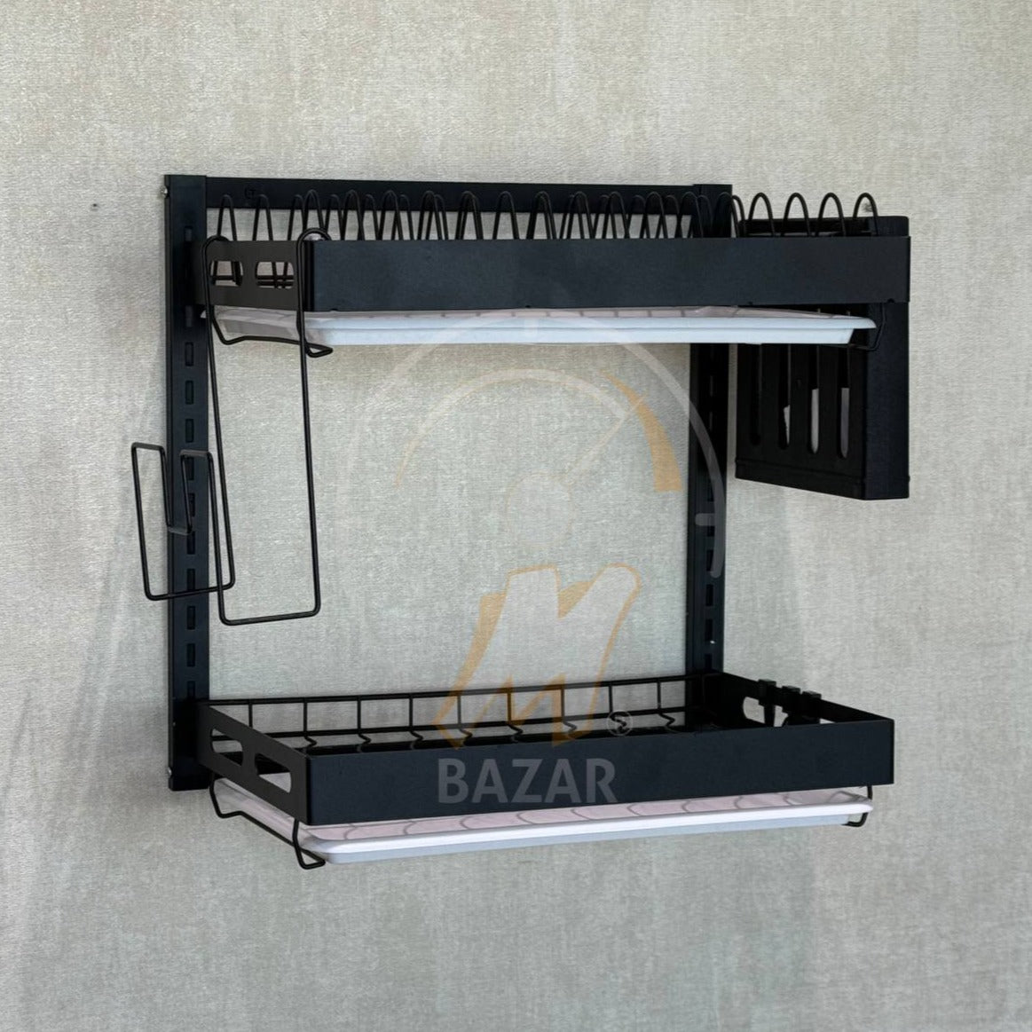 2 Tier Kitchen Wall Mounted Dish Drying Rack