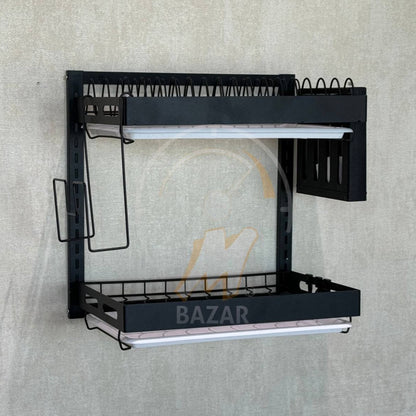 2 Tier Kitchen Wall Mounted Dish Drying Rack