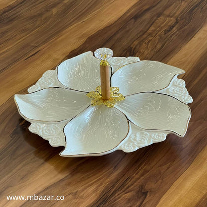 طبق تقديم مقسم للوجبات الخفيفة 