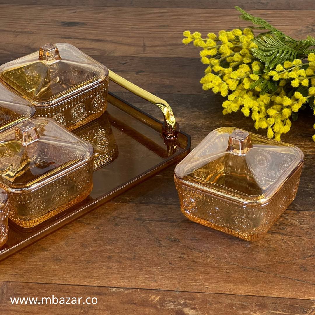 Luxury Snack/Seasoning 6 Bowls Organizer