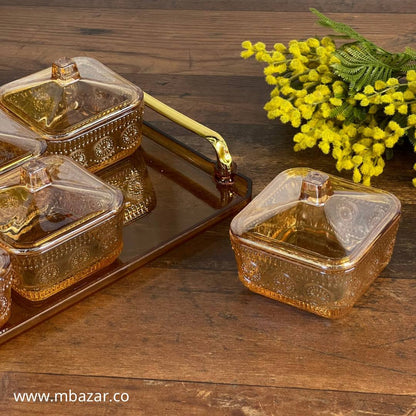Luxury Snack/Seasoning 6 Bowls Organizer