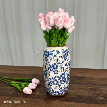 مزهرية سيراميك عتيقة مزخرفة مصنوعة يدويًا