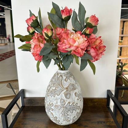 مزهرية سيراميك عتيقة مرسومة يدويًا