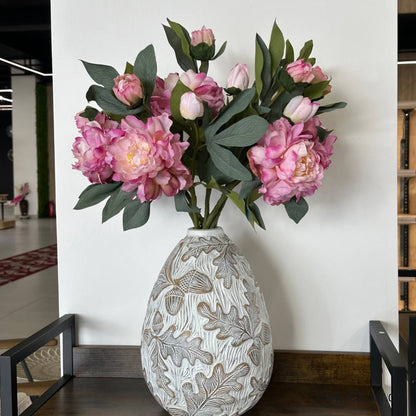 مزهرية سيراميك عتيقة مرسومة يدويًا