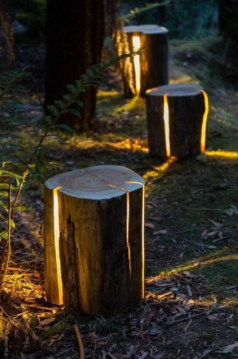 Cracked Led Log Lamp