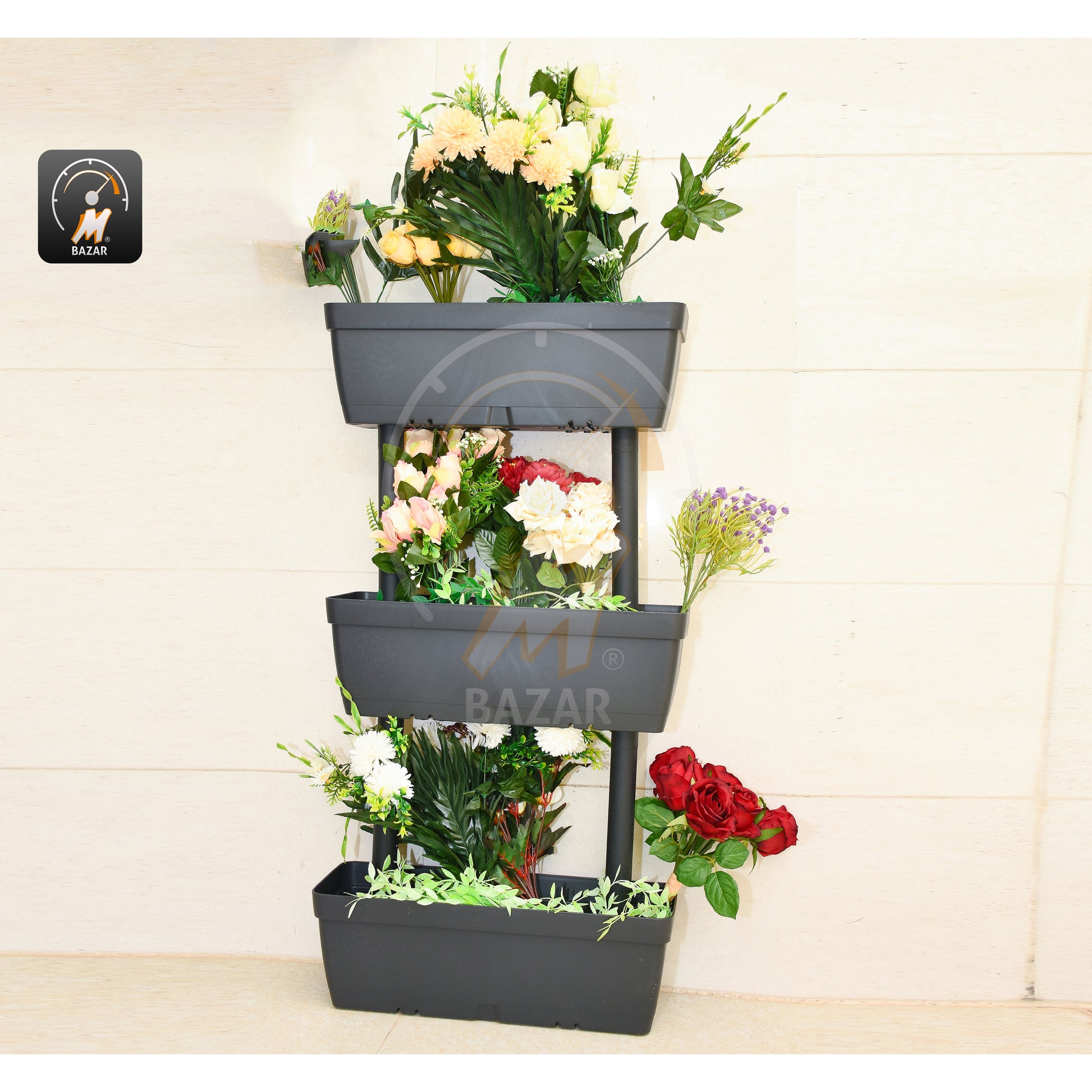 3-Tiered Plastic Pot