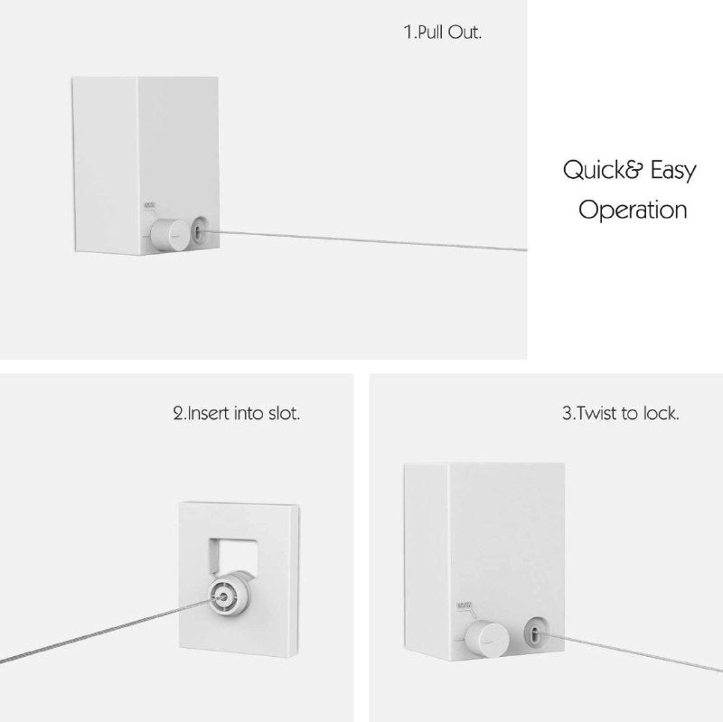 Indoor/Outdoor Retractable Clothesline