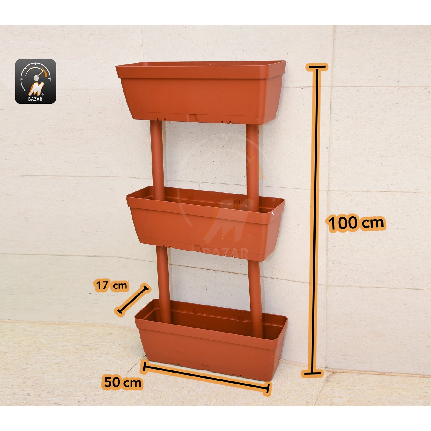 Modern 3-Tiered Plastic Pot