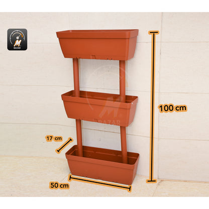 Modern 3-Tiered Plastic Pot