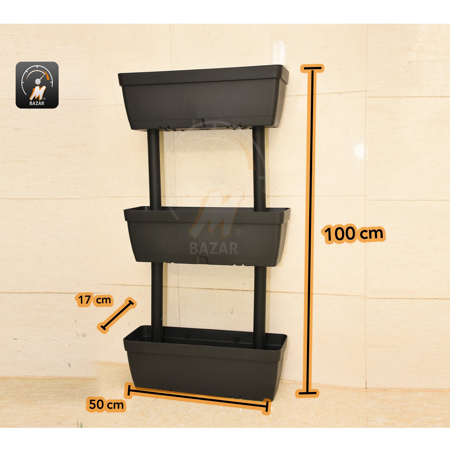 Modern 3-Tiered Plastic Pot