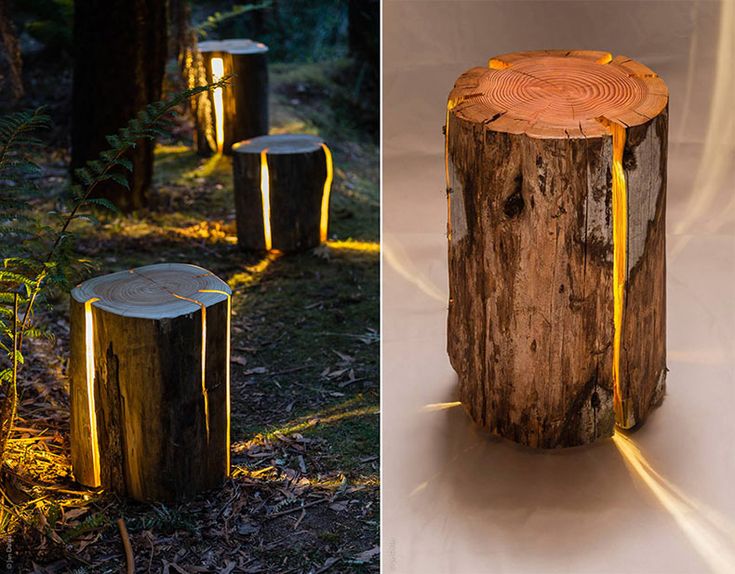 Cracked Led Log Lamp