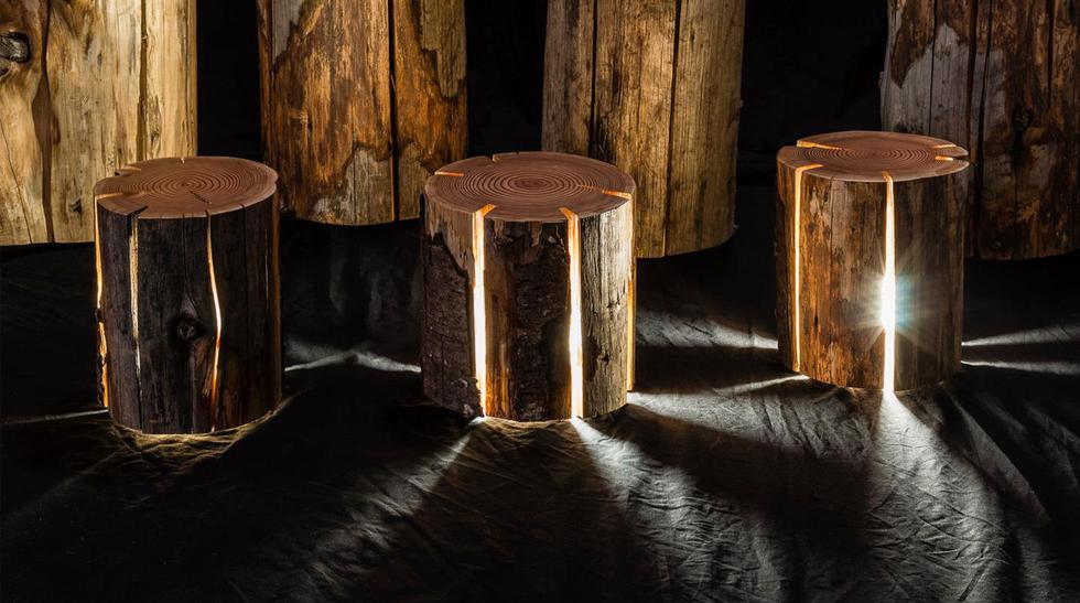 Cracked Led Log Lamp