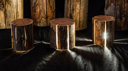 Cracked Led Log Lamp