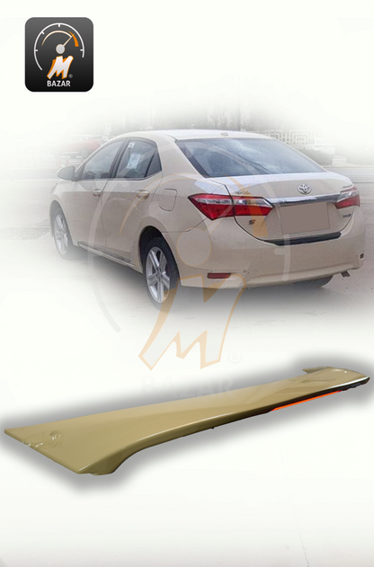 Toyota Corolla 2014 yellow spoiler