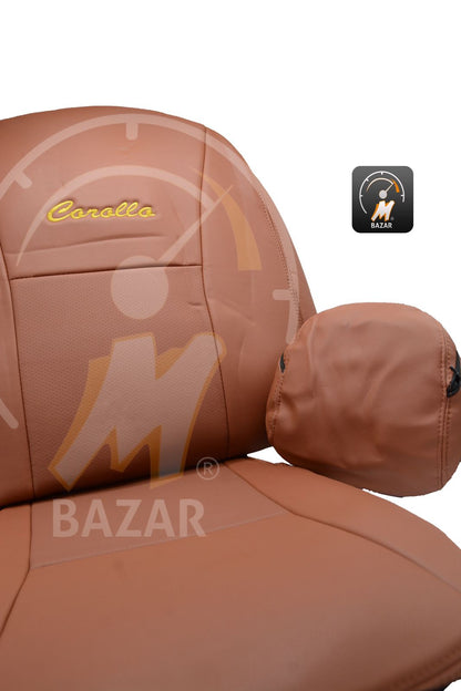 تغليف كشن تويوتا كرولا ٢٠١٢جلد مشمشي