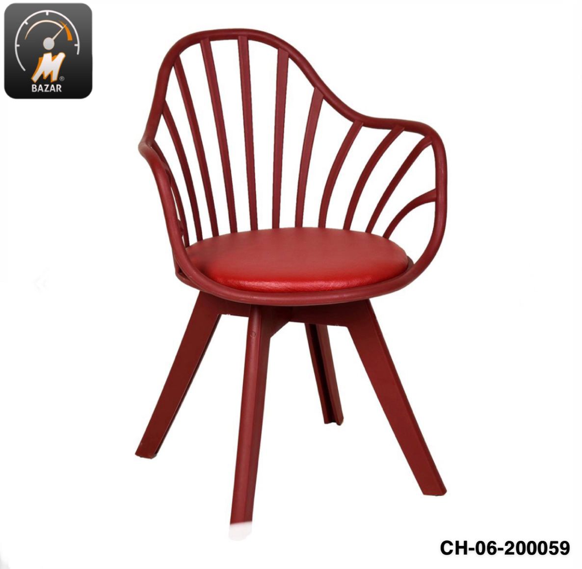 Comfortable mid-century chair design. Made with Highest quality plastic material