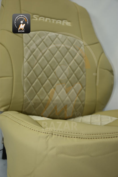 تغليف كشن هيونداي سنتافی 2010  جلد و قماش