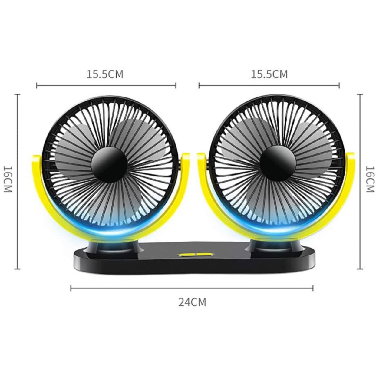 Adjustable Rotation Car Fan