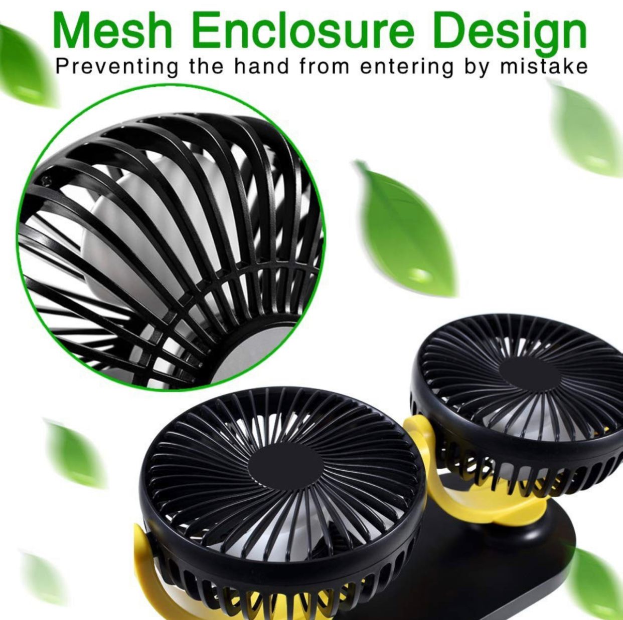 Adjustable Rotation Car Fan