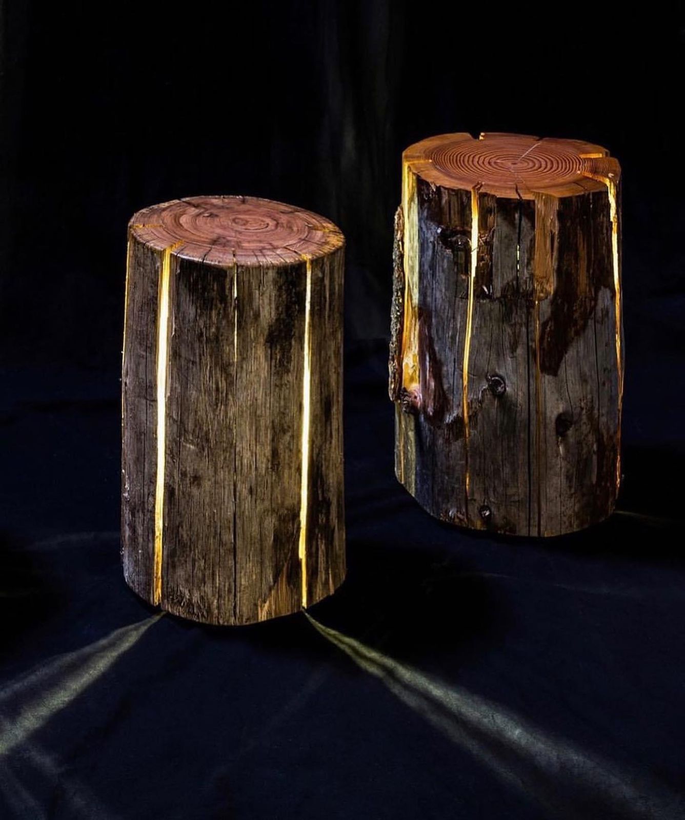 Cracked Led Log Lamp