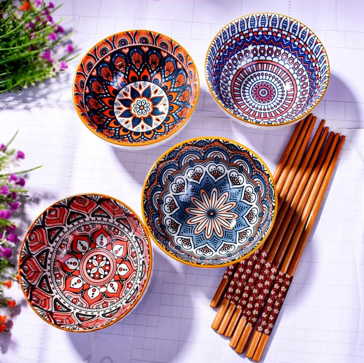 Boho Ceramic Tableware Bowls