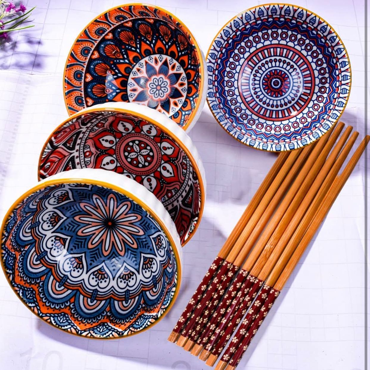 Boho Ceramic Tableware Bowls