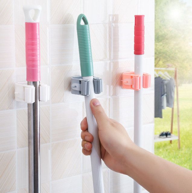 Wall-Mounted Hanging Mop Holder