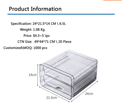 Organizer Food Storage Refrigerator Drawer