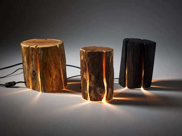Cracked Led Log Lamp