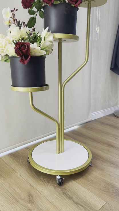 3-Tiered Metal Planter Stand