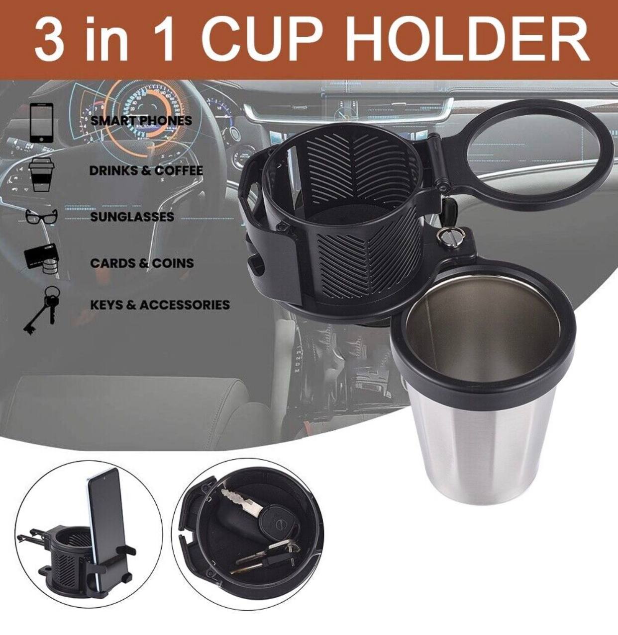Foldable Car Cup Holder
