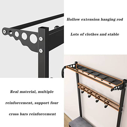 80cm Metal Stand Cloth and Shoe Holder Bench