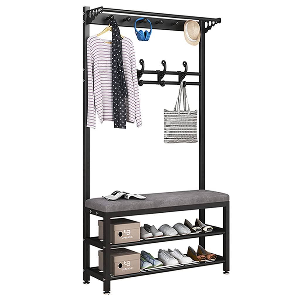 80cm Metal Stand Cloth and Shoe Holder Bench