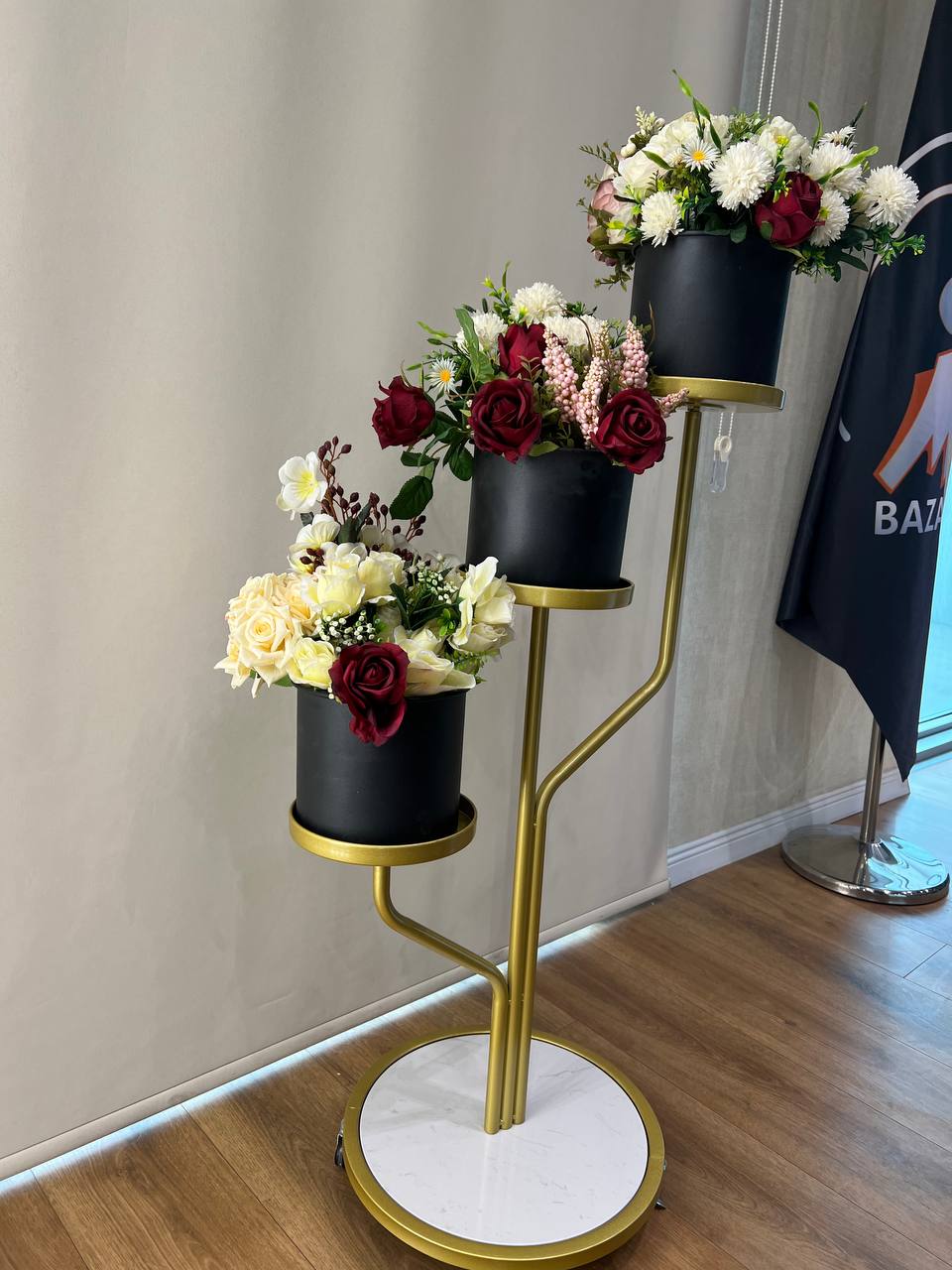 3-Tiered Metal Planter Stand