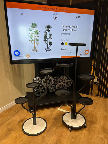 3-Tiered Metal Planter Stand